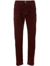 Dolce & Gabbana Textured Straight-leg Trousers In Red