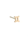 Zoë Chicco Itty Bitty 14k Yellow Gold Zodiac Sign Single Stud Earring In Gemini