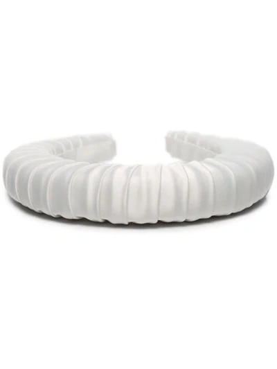 Bluetiful Milano Satin Padded Headband In White
