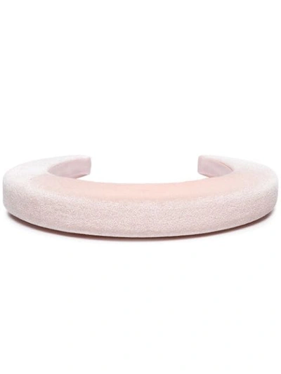 Bluetiful Milano Velvet Padded Headband In Pink