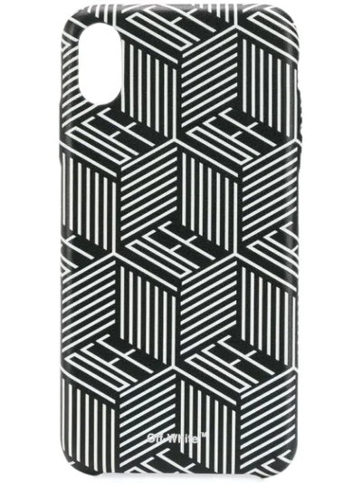 Off-white Graphic Logo Print Iphone Xs Max Case In Black