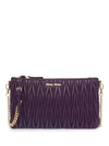 Miu Miu Matelassé Clutch - Purple