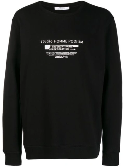 Givenchy Black 'homme Podium' Overlay Long Sleeve T-shirt