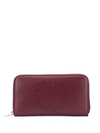 Stella Mccartney Faux Leather Zip-around Wallet In Red