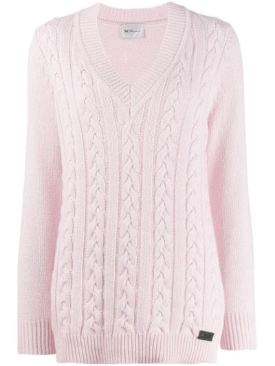 Be Blumarine V-neck Pullover In Pink