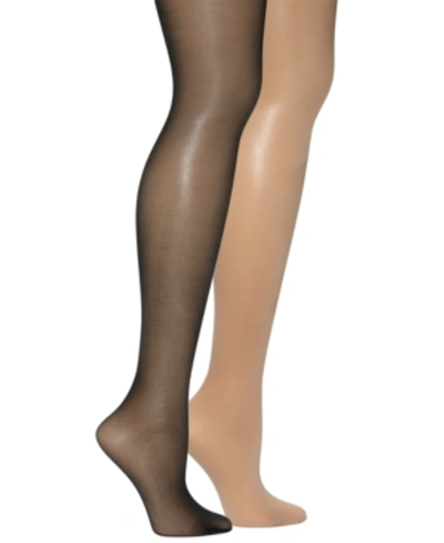 Hue Women's Age Defiance Control Top Pantyhose In Black