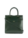 Saint Laurent Small Uptown Tote Bag In Green