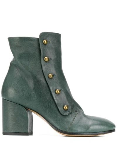 Officine Creative Lou Ankle Boots In Green