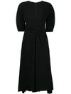 N°21 Nº21 V-neck Midi Dress - Black