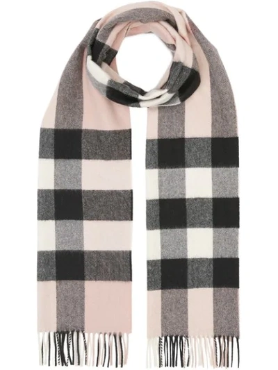Burberry Vintage Check Cashmere Scarf In Neutrals