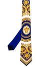 Versace Baroque Print Silk Tie In I7312