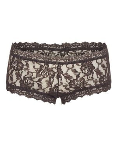 Hanky Panky Lace Boyshort In Granite