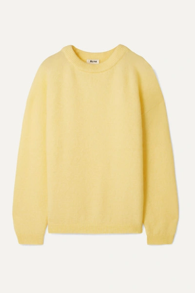 Acne Studios Dramatic Knitted Sweater In Pastel Yellow