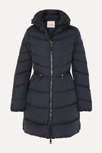 Moncler 绗缝软壳面料羽绒夹克 In Navy