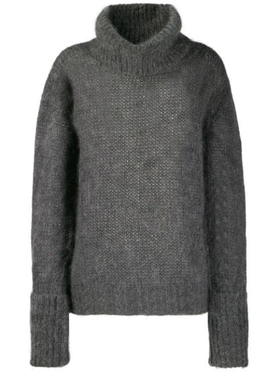 Prada Chunky Knit Sweater In Grey