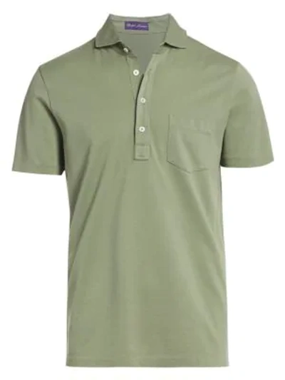 Ralph Lauren Men's Jersey Pocket Polo Shirt, Green In Light Moss