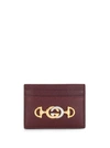 Gucci Zumi Grained-leather Cardholder In Red