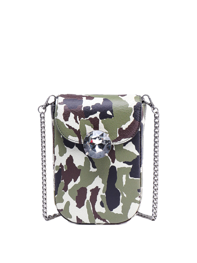 Miu Miu Camouflage-print Mini Leather Cross-body Bag In Multicolour