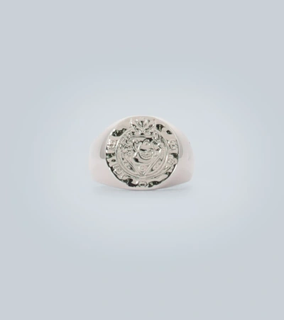 Tom Wood Crest Coin-embossed Sterling Silver Ring