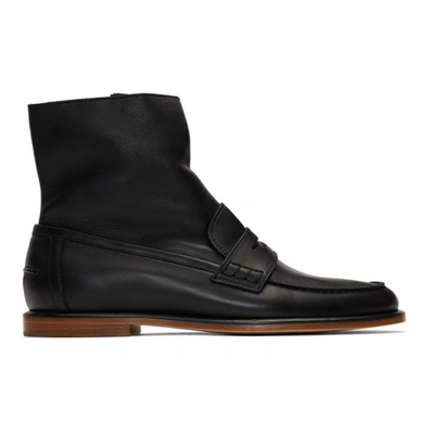 Loewe Loafer Boots In 1100black
