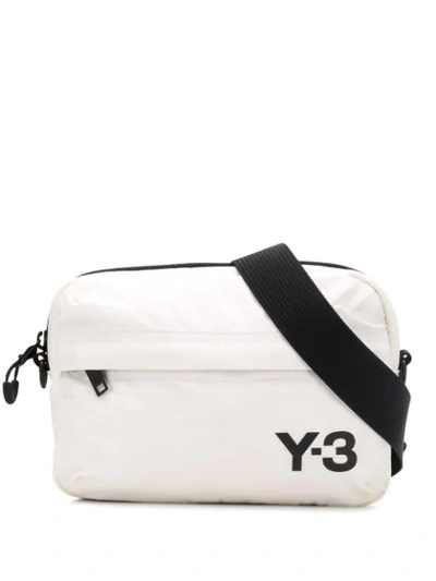 Y-3 Logo-print Sling Bag In White