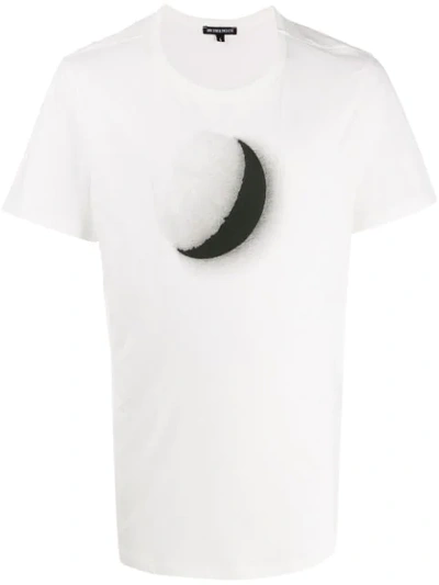 Ann Demeulemeester Moon-print Cotton T-shirt In Ivory
