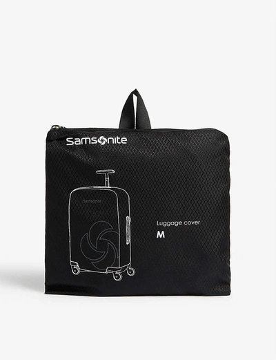 Samsonite Logo Medium Foldable Luggage Cover In Black