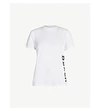 Ted Baker Graphic Logo-side Cotton-jersey T-shirt In White