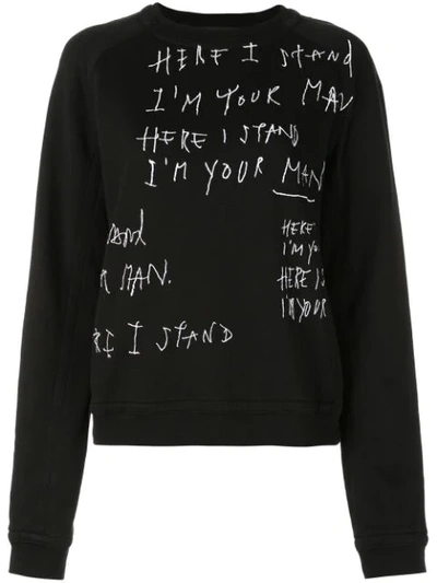 Haider Ackermann I'm Your Man Sweatshirt In Black