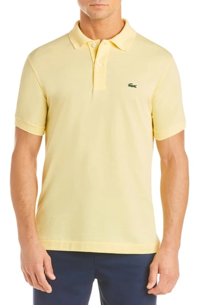 Lacoste L1212 Regular Fit Pique Polo In Napolitan Yellow