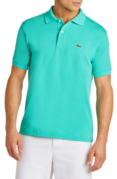 Lacoste L1212 Regular Fit Pique Polo In Mint