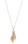 Alexis Bittar Lucite-detail Dewdrop Pendant Necklace, 16 In Gold