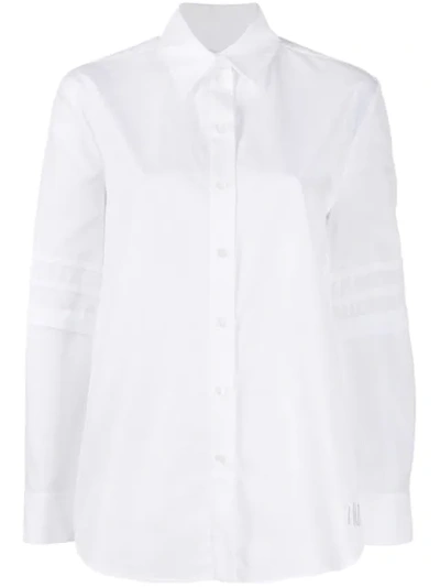 Kenzo Pleated Sleeve Shirt In White