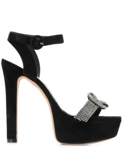 Alexandre Birman Embellished Platform Sandals In Black