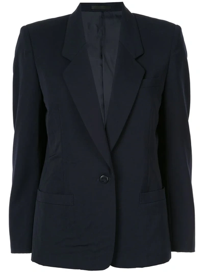 Pre-owned Burberry 1990s Long Sleeve Jacket In Blue