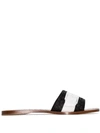 Bottega Veneta Woven Slip-on Sandals In Black