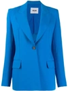 Msgm Single-breasted Blazer In Blue