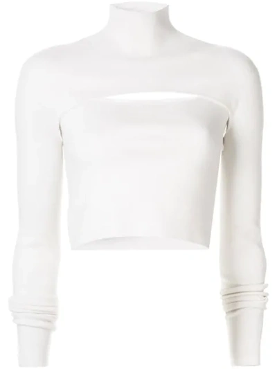 Dion Lee Slim-fit Layered Top In White