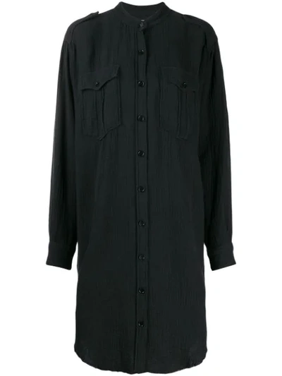 Isabel Marant Étoile Long Sleeve Shirt Dress In Black