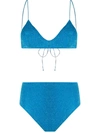 Oseree Oséree X Gente Roma High-waisted Bikini In Blue