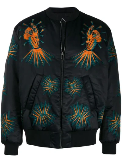 Mauna Kea Embroidered Bomber Jacket In Black