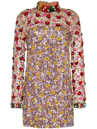 Ashish Sequin-embellished Mini Dress In Multicoloured