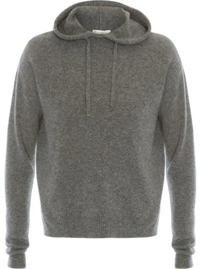 Jw Anderson Hooded Felted Sweater In Fossil