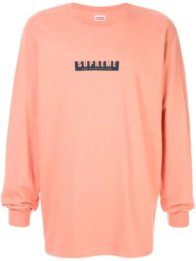 Supreme 1994 L/s Tee In Pink