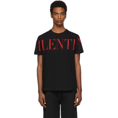 Valentino Logo-print Cotton-jersey T-shirt In Black