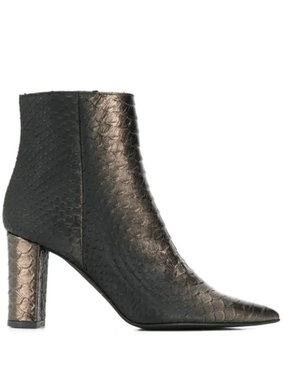 Marc Ellis Pointed Ankle Boots In Black