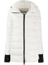 Herno Ribbed Trim Puffer Jacket In White