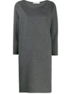 Harris Wharf London Flared Mini Dress In Grey