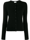Allude Button-up Cardigan In Black