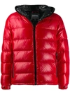 Duvetica Hooded Padded Jacket In Red